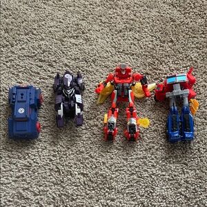 Dynamic Robot Action Figure Set - Red, Blue, Purple
